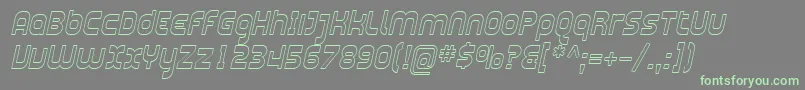 Шрифт SfplasmaticaoutlineItalic – зелёные шрифты на сером фоне