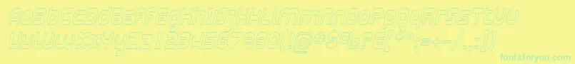 More about SfplasmaticaoutlineItalic Font SfplasmaticaoutlineItalic Font – Green Fonts on Yellow Background