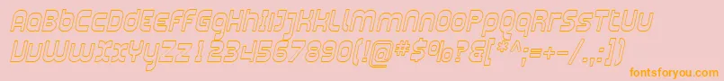 SfplasmaticaoutlineItalic Font – Orange Fonts on Pink Background