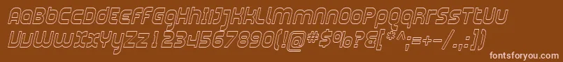 SfplasmaticaoutlineItalic Font – Pink Fonts on Brown Background