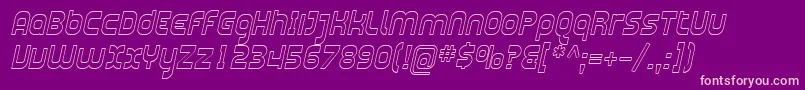 SfplasmaticaoutlineItalic Font – Pink Fonts on Purple Background