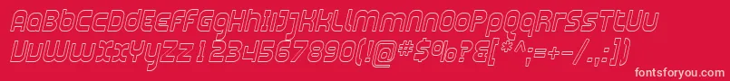 SfplasmaticaoutlineItalic Font – Pink Fonts on Red Background