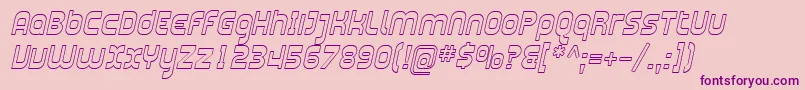 SfplasmaticaoutlineItalic Font – Purple Fonts on Pink Background