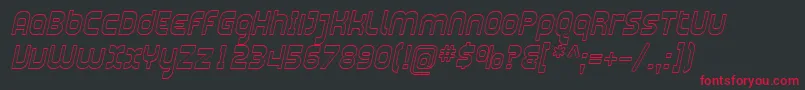 SfplasmaticaoutlineItalic Font – Red Fonts on Black Background