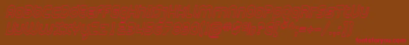 SfplasmaticaoutlineItalic Font – Red Fonts on Brown Background