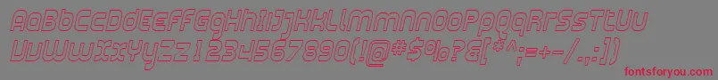 SfplasmaticaoutlineItalic Font – Red Fonts on Gray Background