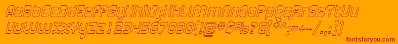 SfplasmaticaoutlineItalic Font – Red Fonts on Orange Background