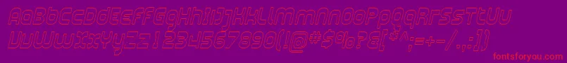 SfplasmaticaoutlineItalic Font – Red Fonts on Purple Background