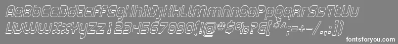 SfplasmaticaoutlineItalic Font – White Fonts on Gray Background