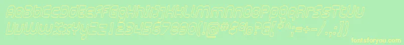 Weitere Informationen zur SfplasmaticaoutlineItalic-Schriftart SfplasmaticaoutlineItalic-Schriftart – Gelbe Schriften auf grünem Hintergrund