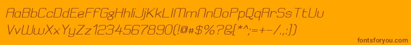 Шрифт ElgethyEstBoldOblique – коричневые шрифты на оранжевом фоне
