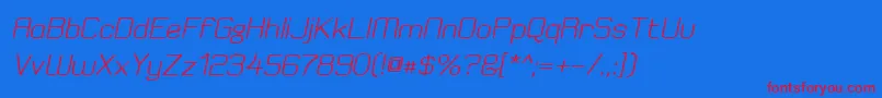 Шрифт ElgethyEstBoldOblique – красные шрифты на синем фоне