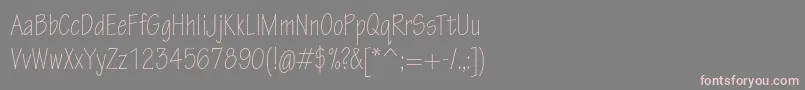 TektonproLightcond Font – Pink Fonts on Gray Background