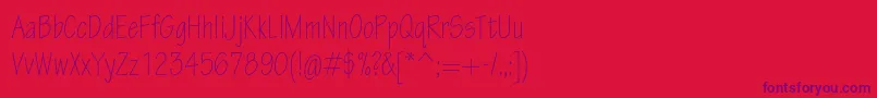 TektonproLightcond Font – Purple Fonts on Red Background