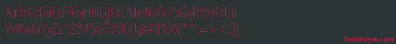 TektonproLightcond Font – Red Fonts on Black Background