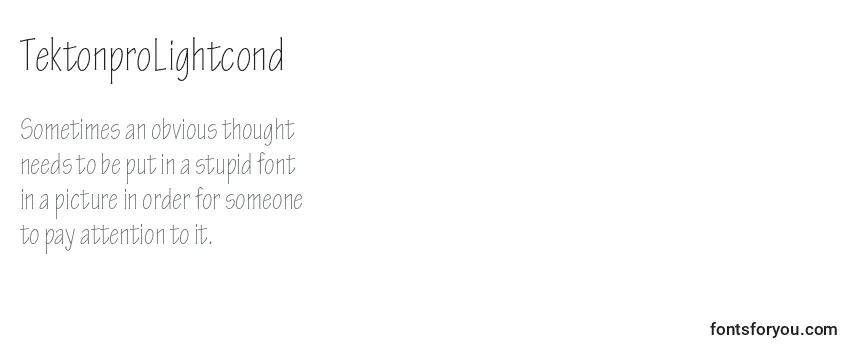 Schriftart TektonproLightcond