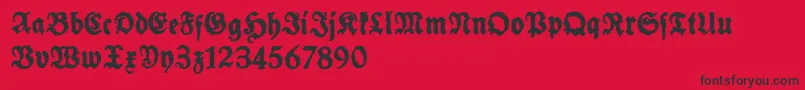 SchneidlerHalbFetteTrashFree Font – Black Fonts on Red Background