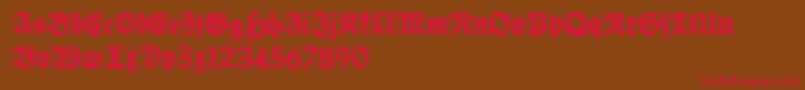 SchneidlerHalbFetteTrashFree Font – Red Fonts on Brown Background