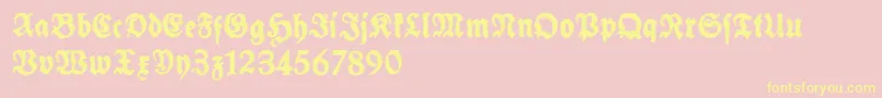 More about SchneidlerHalbFetteTrashFree Font SchneidlerHalbFetteTrashFree Font – Yellow Fonts on Pink Background