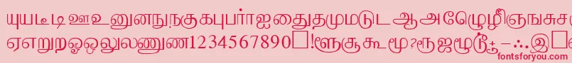 フォントAabohiPc – ピンクの背景に赤い文字