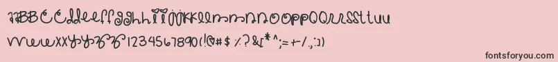 Crackedmytooth Font – Black Fonts on Pink Background
