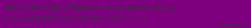 Crackedmytooth Font – Black Fonts on Purple Background