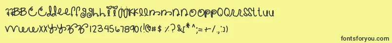 Crackedmytooth Font – Black Fonts on Yellow Background