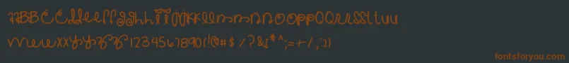 Crackedmytooth Font – Brown Fonts on Black Background