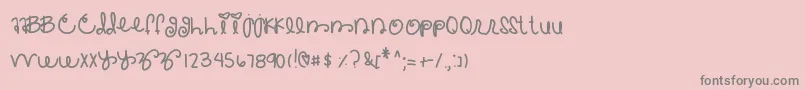 Crackedmytooth Font – Gray Fonts on Pink Background