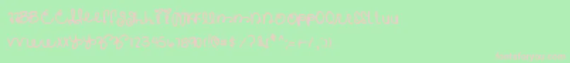 Crackedmytooth Font – Pink Fonts on Green Background