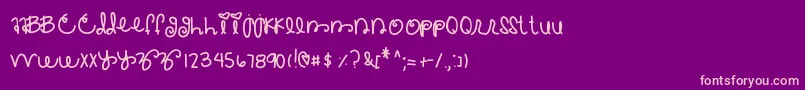 Crackedmytooth Font – Pink Fonts on Purple Background
