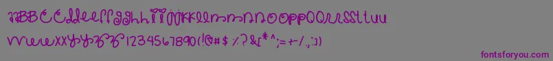 Crackedmytooth Font – Purple Fonts on Gray Background
