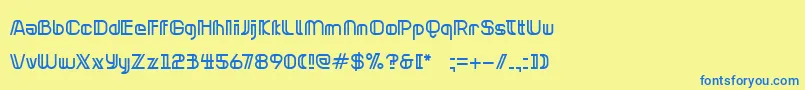 Więcej informacji o czcionce NeonclipperNormal Czcionka NeonclipperNormal – niebieskie czcionki na żółtym tle