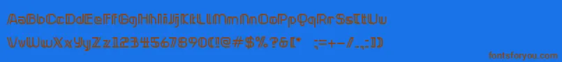 NeonclipperNormal Font – Brown Fonts on Blue Background