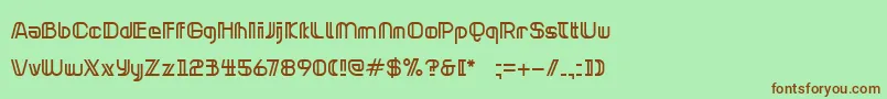 NeonclipperNormal Font – Brown Fonts on Green Background