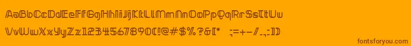 Шрифт NeonclipperNormal – коричневые шрифты на оранжевом фоне