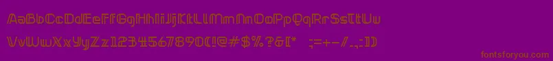 NeonclipperNormal Font – Brown Fonts on Purple Background