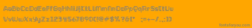 NeonclipperNormal-Schriftart – Graue Schriften auf orangefarbenem Hintergrund