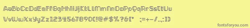 NeonclipperNormal Font – Gray Fonts on Yellow Background
