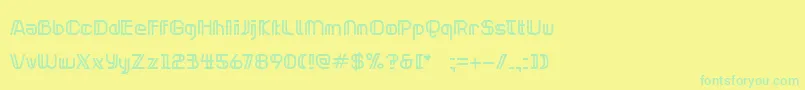 NeonclipperNormal Font – Green Fonts on Yellow Background