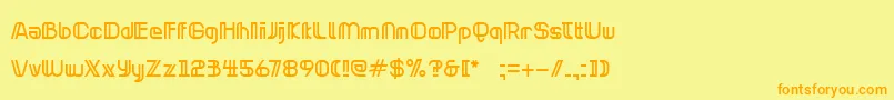 NeonclipperNormal Font – Orange Fonts on Yellow Background