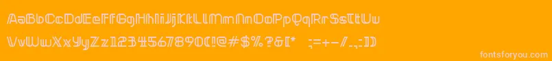 Шрифт NeonclipperNormal – розовые шрифты на оранжевом фоне