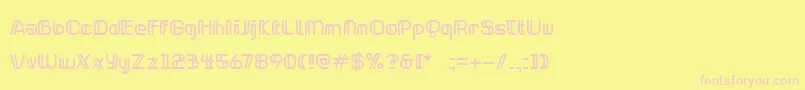 NeonclipperNormal-Schriftart – Rosa Schriften auf gelbem Hintergrund