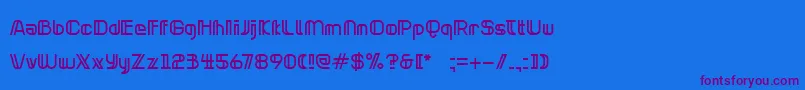 NeonclipperNormal Font – Purple Fonts on Blue Background