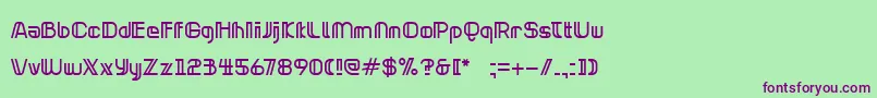 NeonclipperNormal Font – Purple Fonts on Green Background