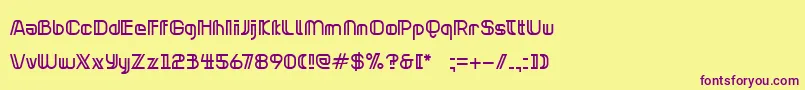 NeonclipperNormal Font – Purple Fonts on Yellow Background