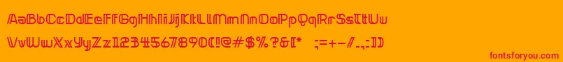 NeonclipperNormal Font – Red Fonts on Orange Background
