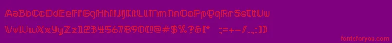 NeonclipperNormal Font – Red Fonts on Purple Background