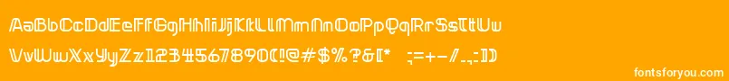 Шрифт NeonclipperNormal – белые шрифты на оранжевом фоне