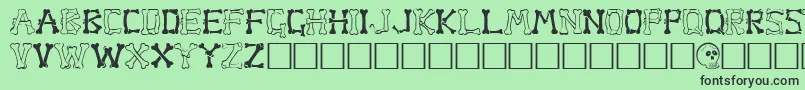 Boneapa Font – Black Fonts on Green Background